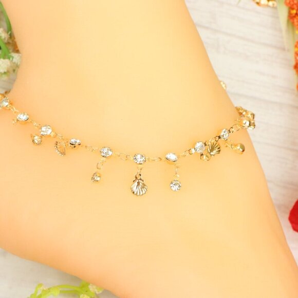 "Handmade Anklet – Elegant & Delicate Jewelry for Women | UNVRC1271 - Picture 4 of 10